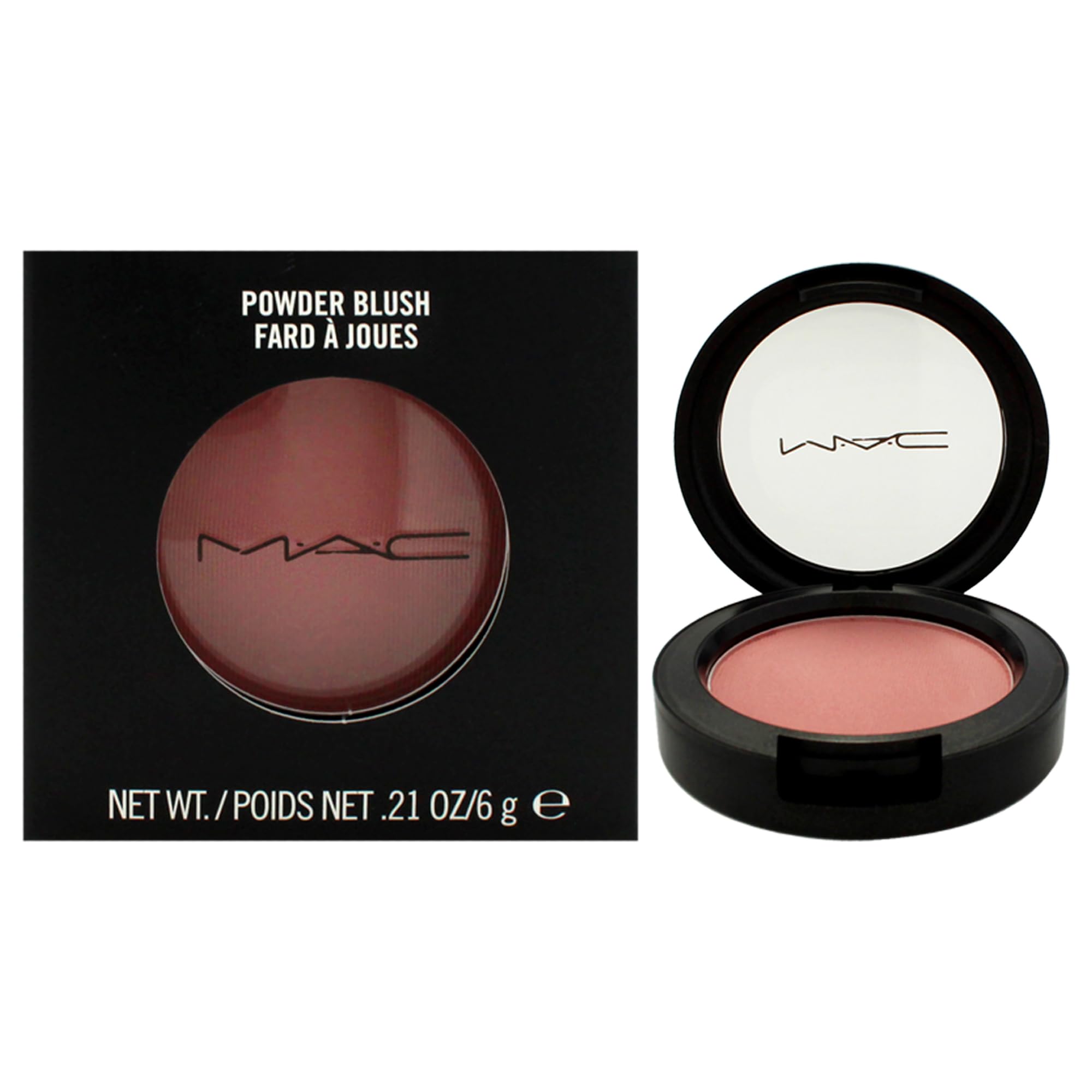 MAC Poudre à Joues Mocha aperçu de la teinte chaude pour teint naturel.