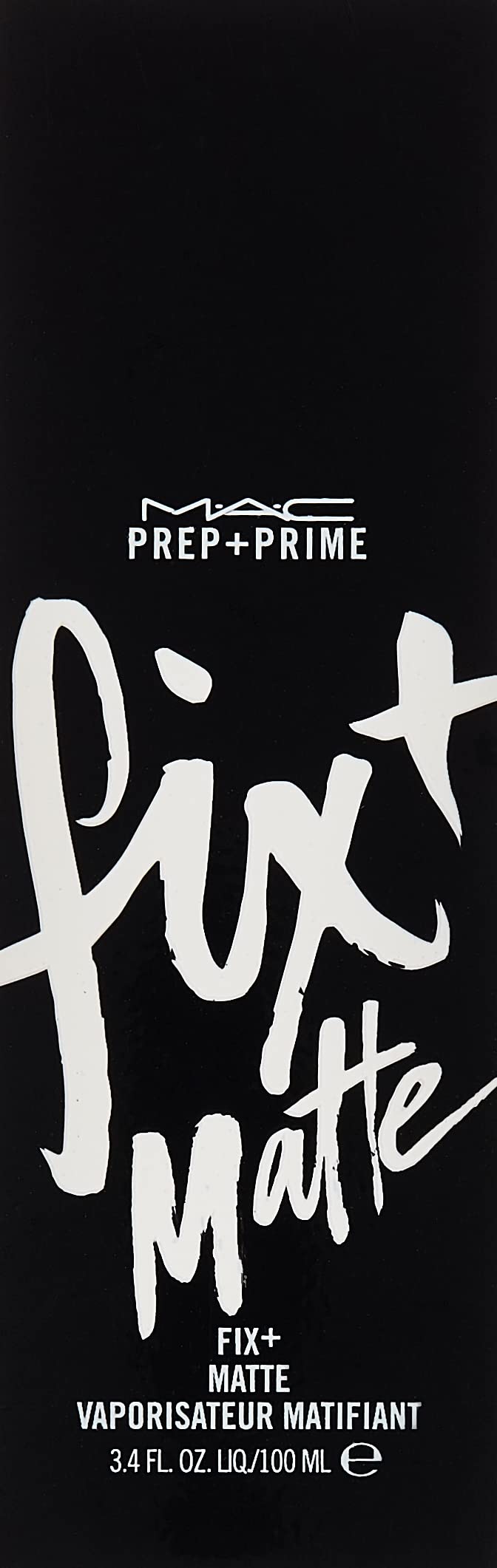 MAC Prep et Prime Fix Matte, fini clair adapté à toutes les carnations.