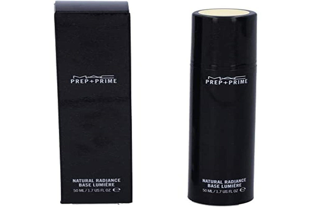 MAC Prep + Prime Natural Radiance Jaune Éclatant, bouteille lumineuse prête à illuminer le teint.