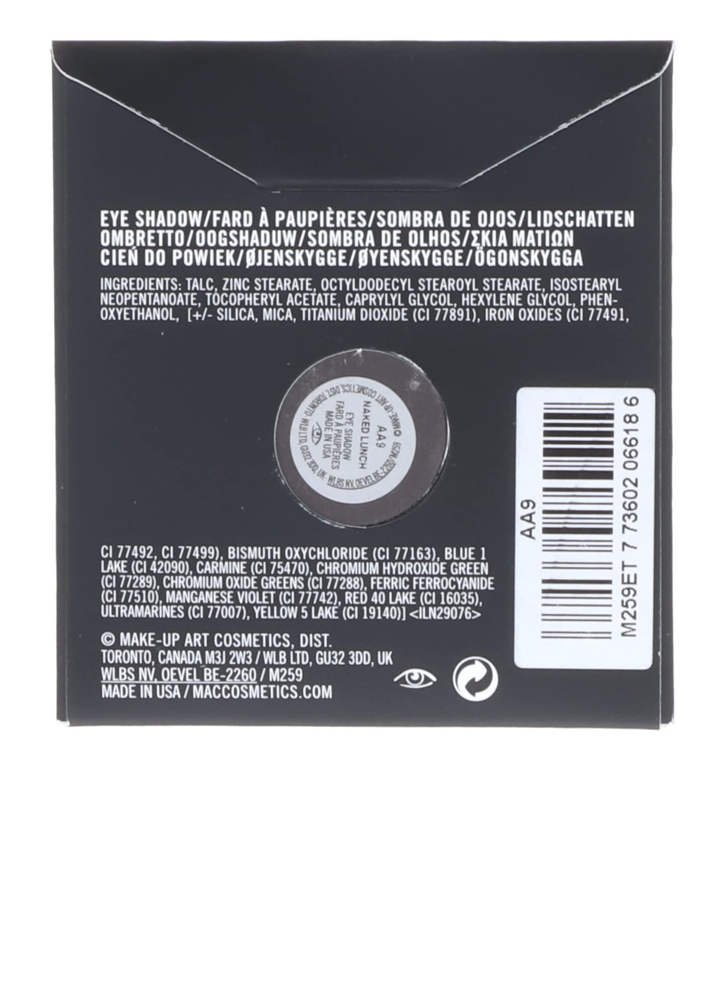 MAC Pro Palette Naked Lunch, emballage compact et pratique pour retouches en déplacement.