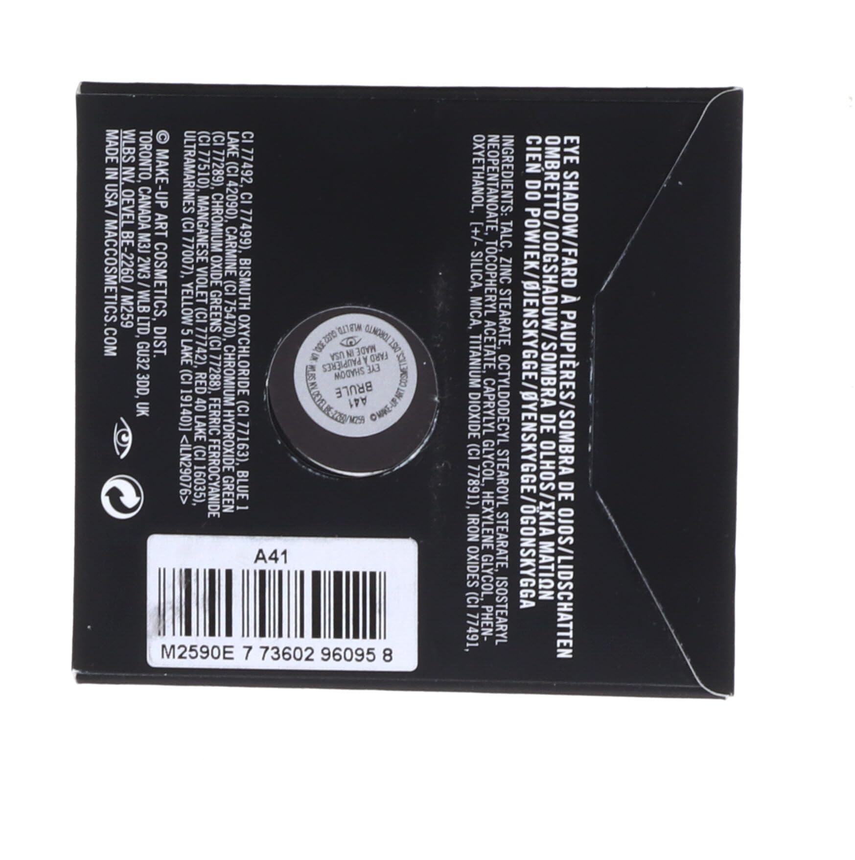 MAC Ombre Brule satinée en poudre, idéale pour des looks modulables.