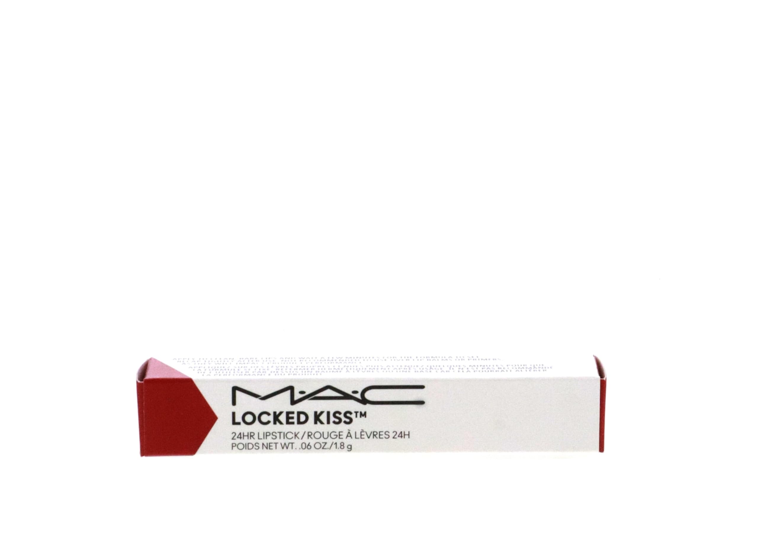 Emballage élégant et compact de MAC Locked Kiss 24H pour une application pratique.