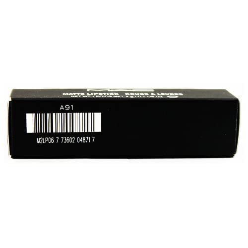 MAC Rouge à lèvres Matte 612 Rouge Russe, couleur intense idéale pour soirées.