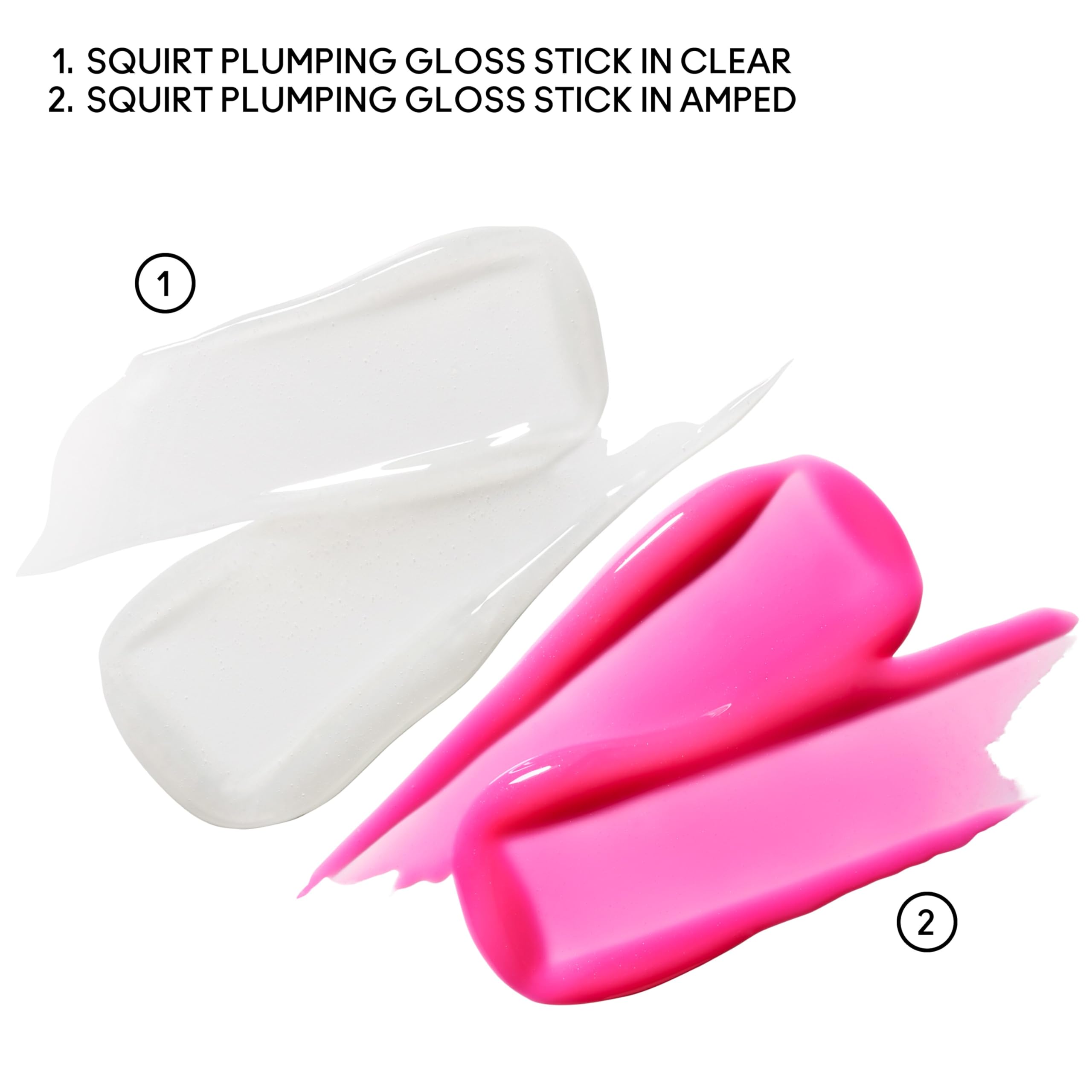 MAC Squirt Plumping Gloss Stick rose: teinte rose subtile et effet repulpant.