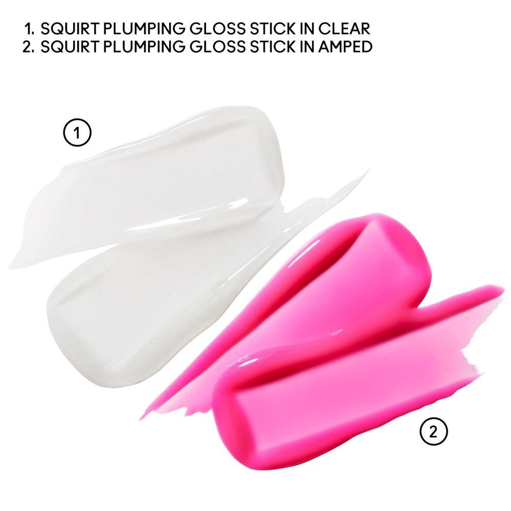 MAC Squirt Plumping Gloss Stick rose: teinte rose subtile et effet repulpant.