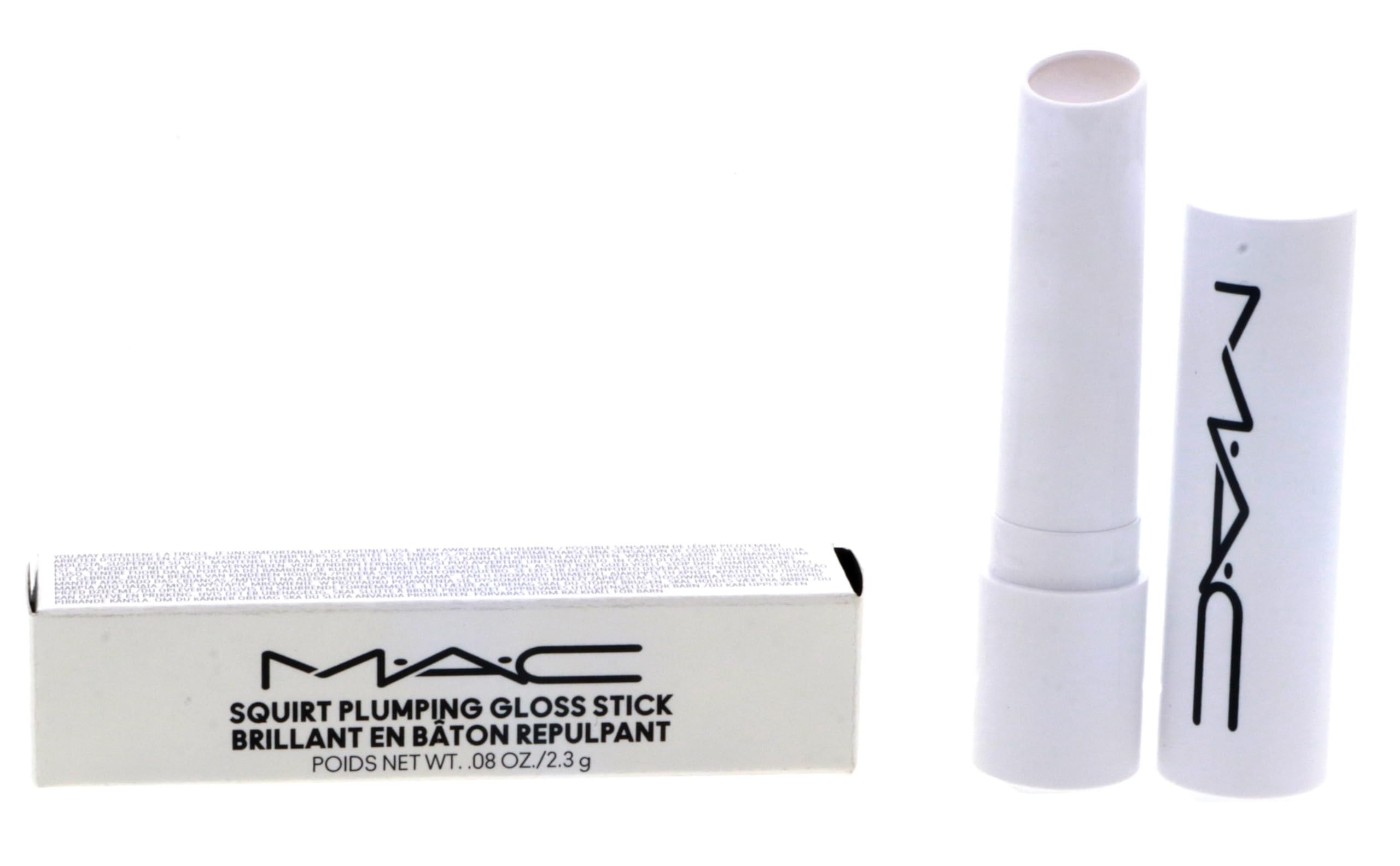 MAC Squirt Plumping Gloss Stick sur lèvres, application nette et teinte clair