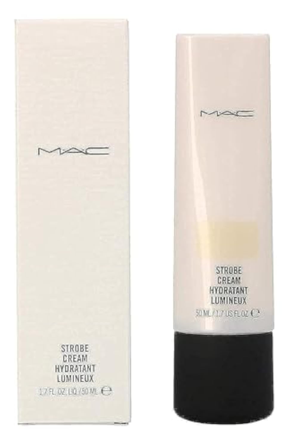 MAC Strobe Cream Goldlite : flacon brillant prêt pour un éclat naturel du teint