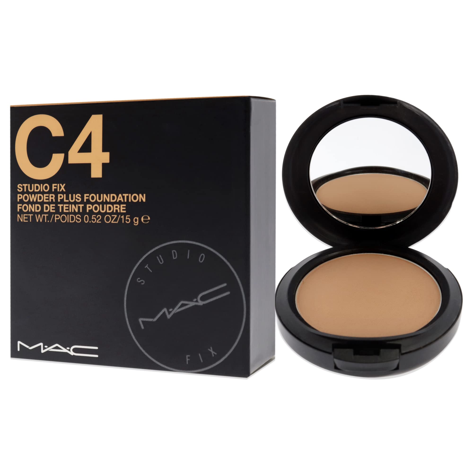 Swatch couleur C4 de MAC Studio Fix, couleur fidèle et longue tenue.
