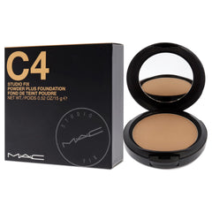 Swatch couleur C4 de MAC Studio Fix, couleur fidèle et longue tenue.