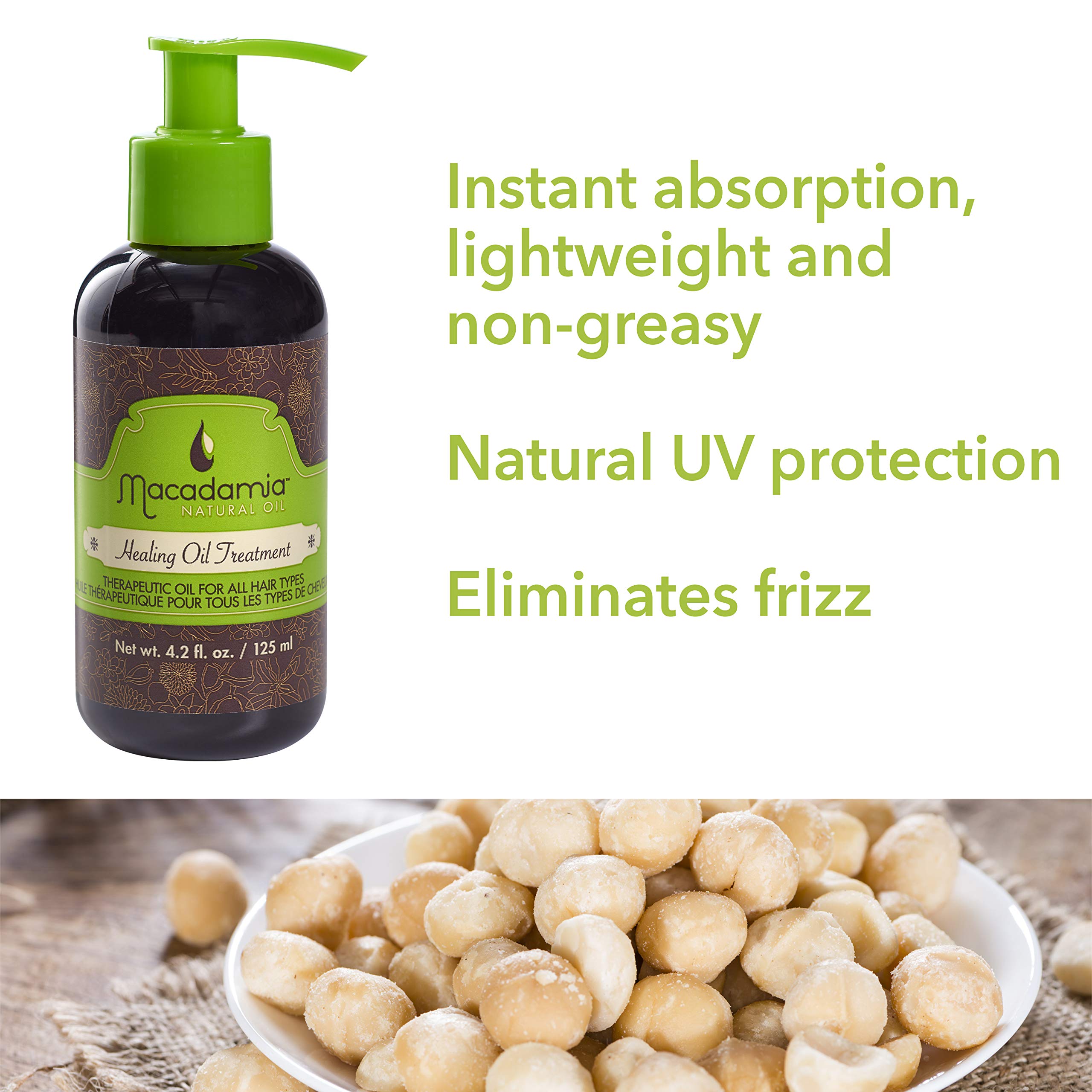 Macadamia Natural Oil, emballage, produit naturel sans sulfates.