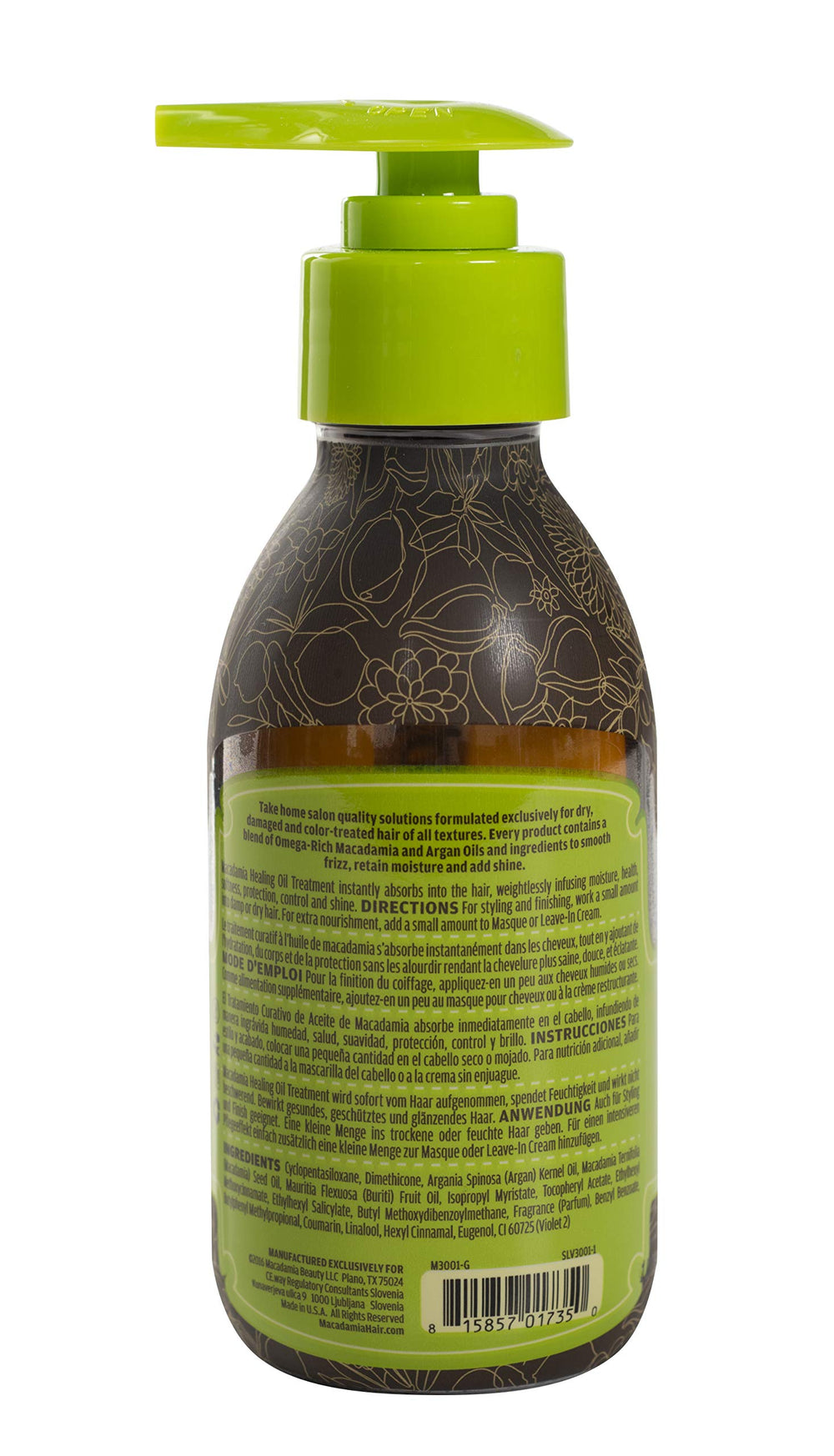 Macadamia Natural Oil, texture huile légère qui pénètre rapidement sans graisser les cheveux.