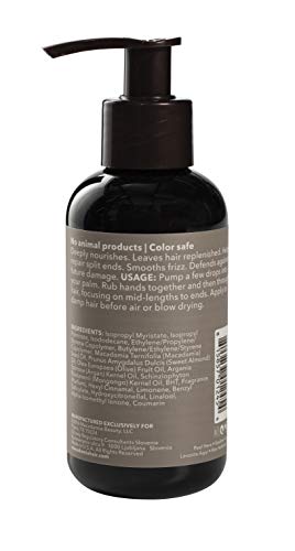Macadamia Professional Ultra Rich Moisture Oil Treatment – goutte d'huile déposée sur cheveux.