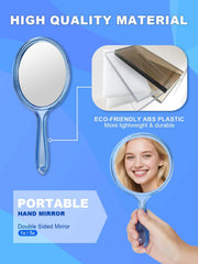 Miroir Macaki design compact bleu, idéal pour le voyage.