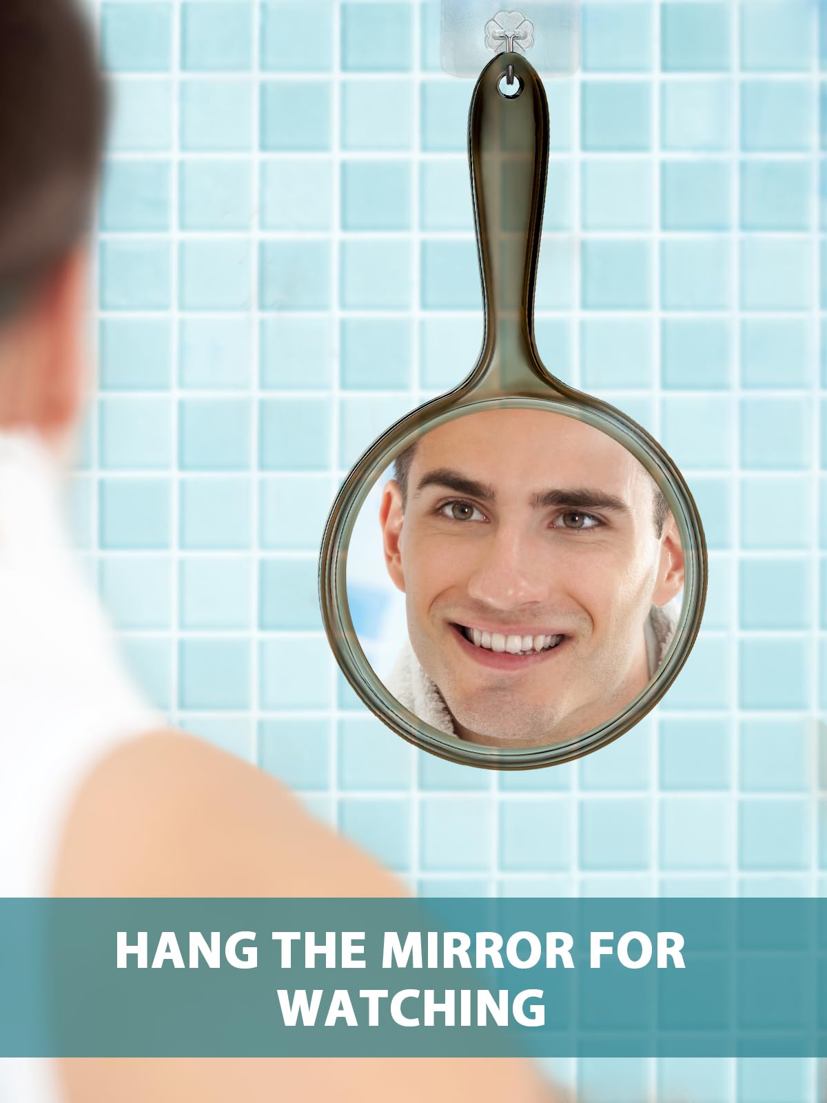 Macaki miroir diamètre cinq pouces, vue large pour le maquillage