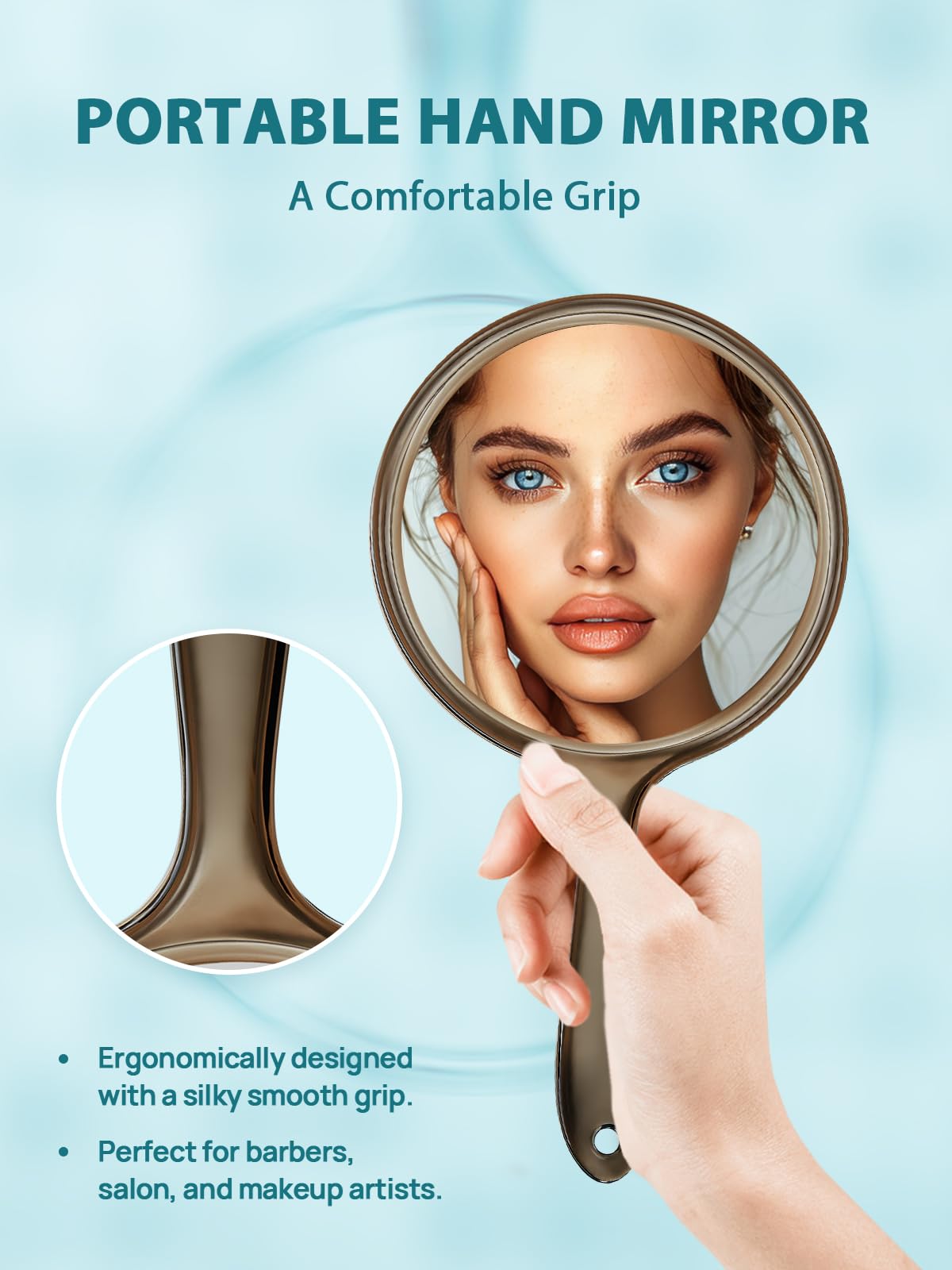 Macaki miroir diamètre quatre pouces, pratique pour retouches rapides