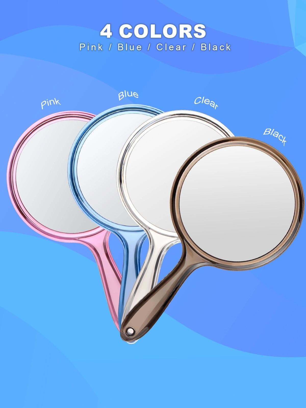 Miroir Macaki bleu pour précision maquillage et rasage.