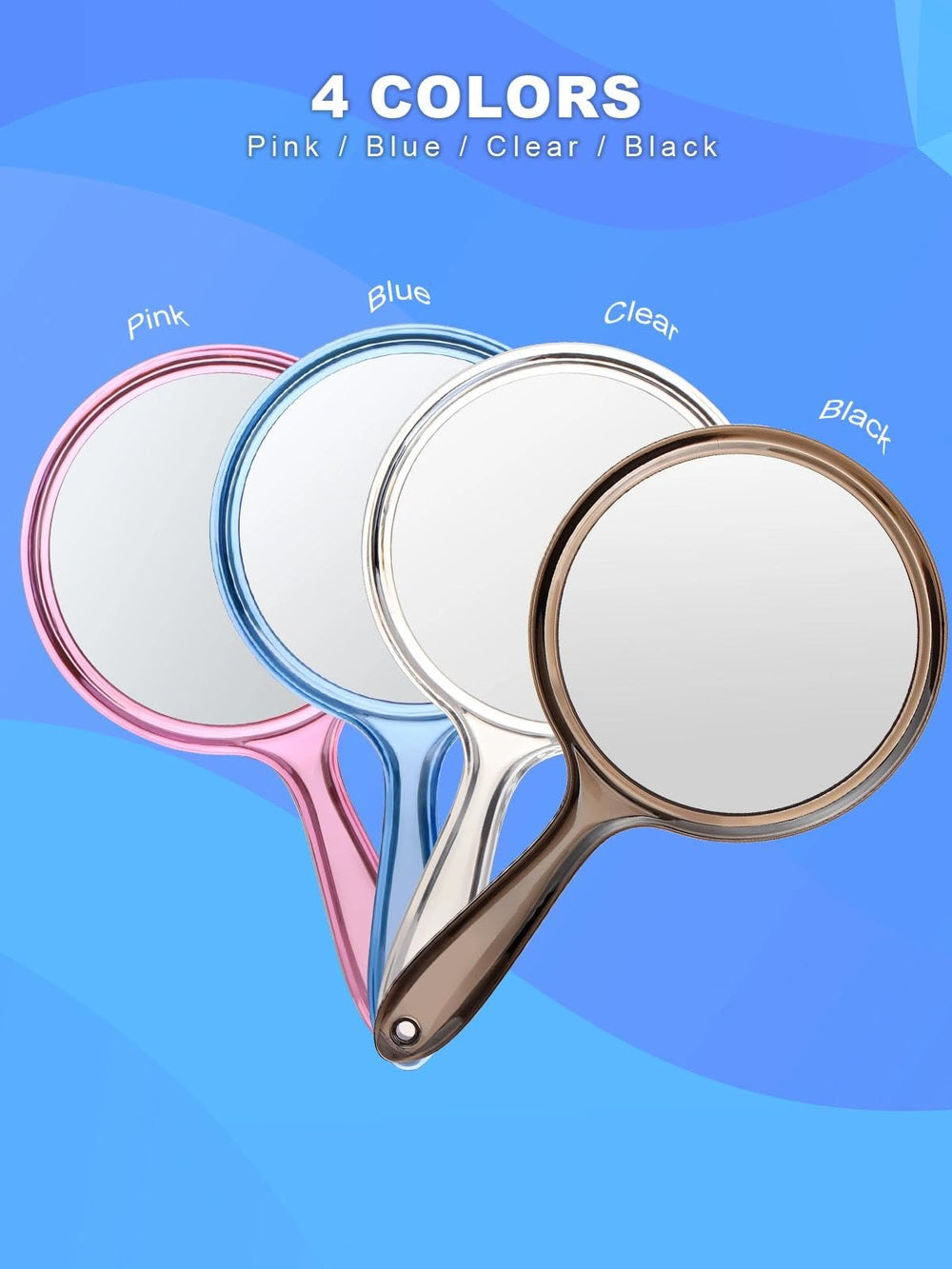 Miroir Macaki bleu pour précision maquillage et rasage.