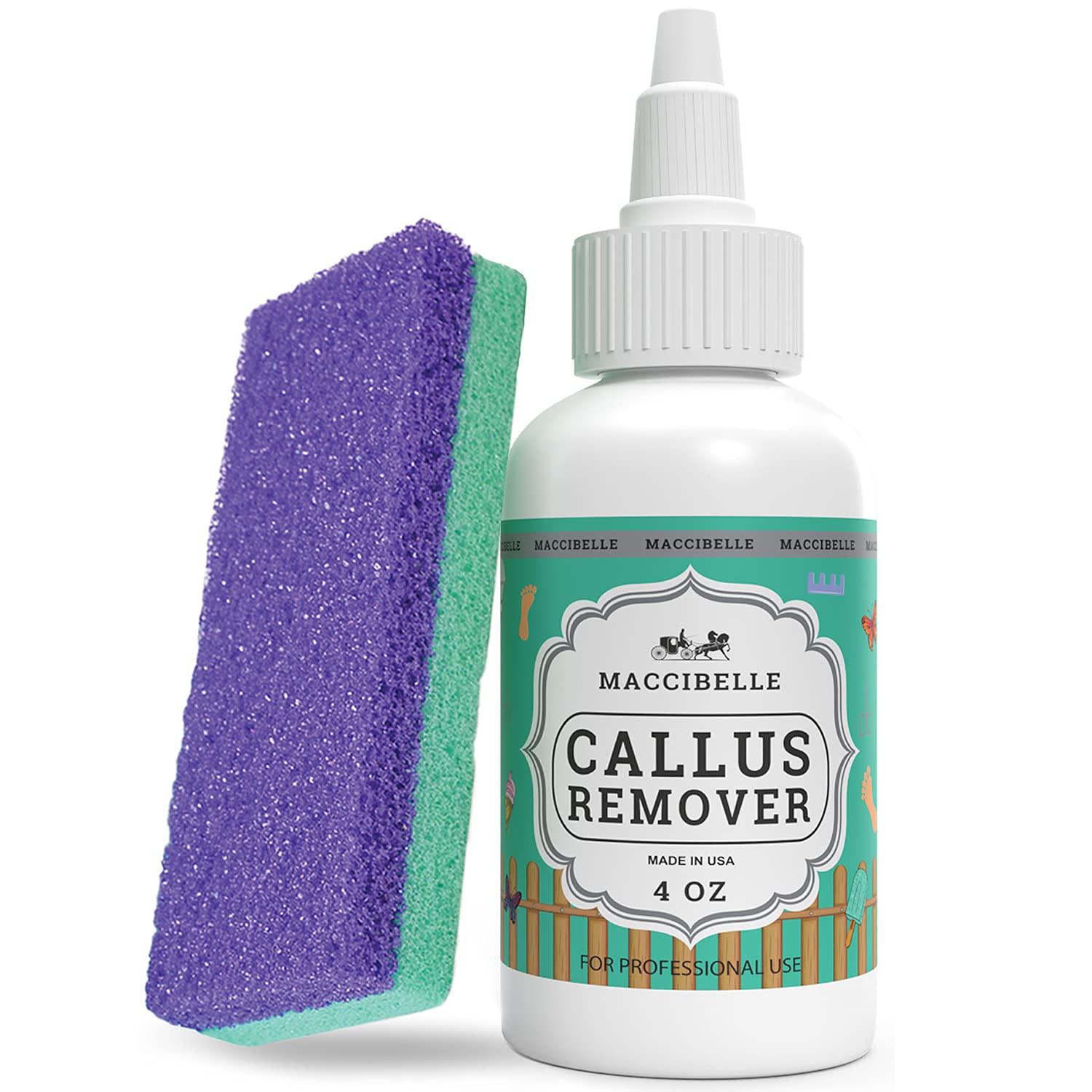 Maccibelle Callus Remover – bouteille de gel, élimination rapide des callosités tenaces