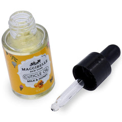 Maccibelle huile cuticule en verre facilite l application précise sans brosse.