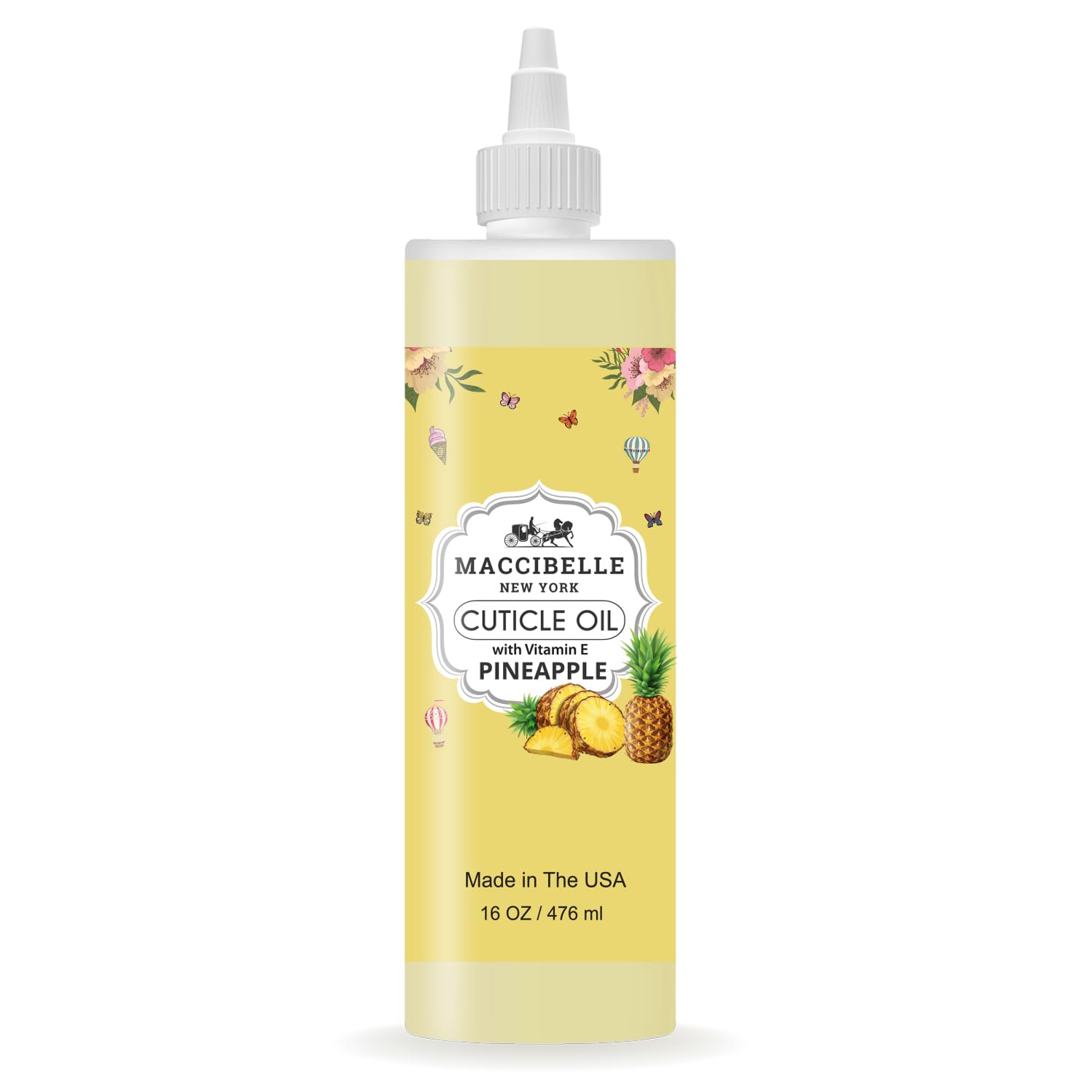 Bouteille Maccibelle huile cuticules ananas pour hydratation durable des cuticules