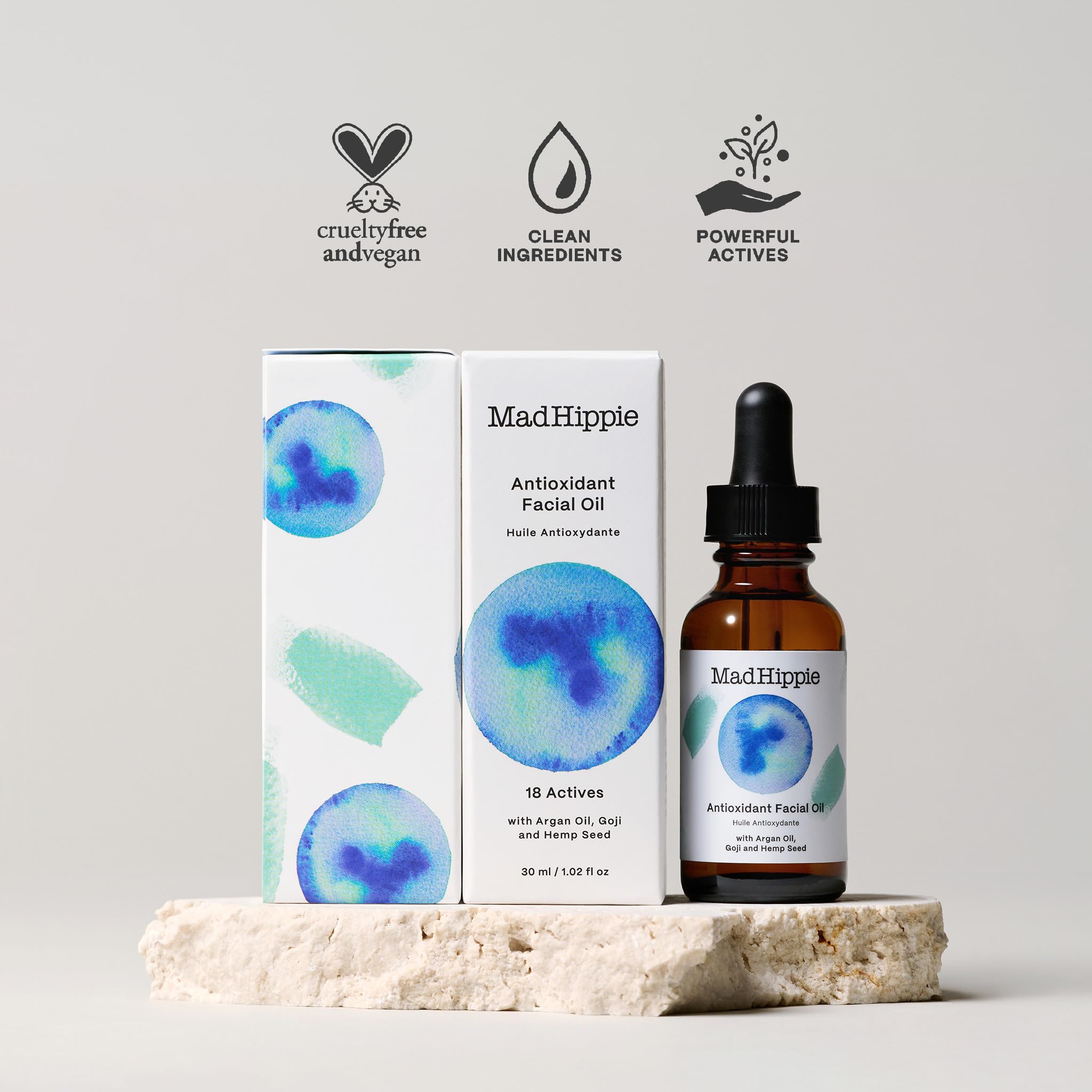Mad Hippie Huile Visage Utilisation Gouttes avec Sérum, facile à intégrer à votre routine.