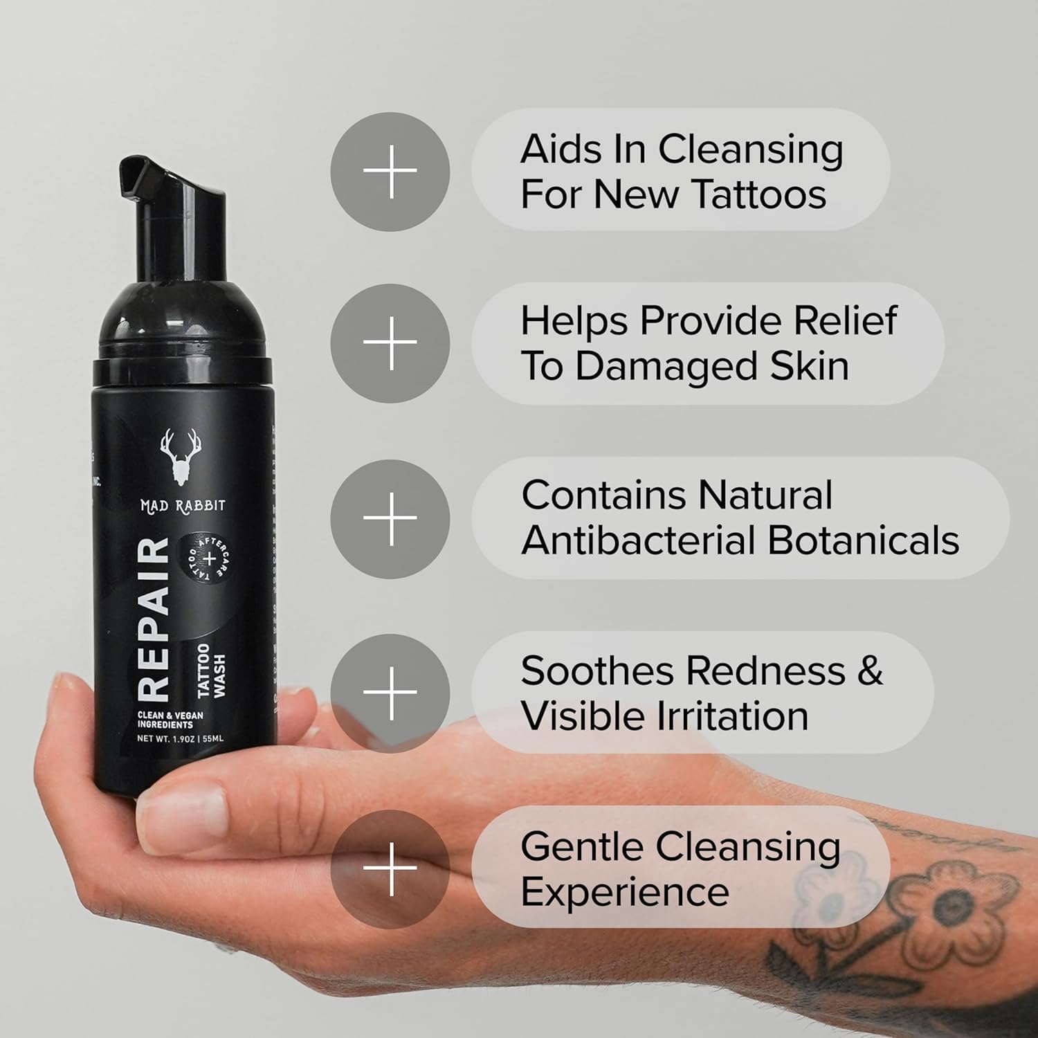 Baume Mad Rabbit – application quotidienne pour hydratation des tatouages