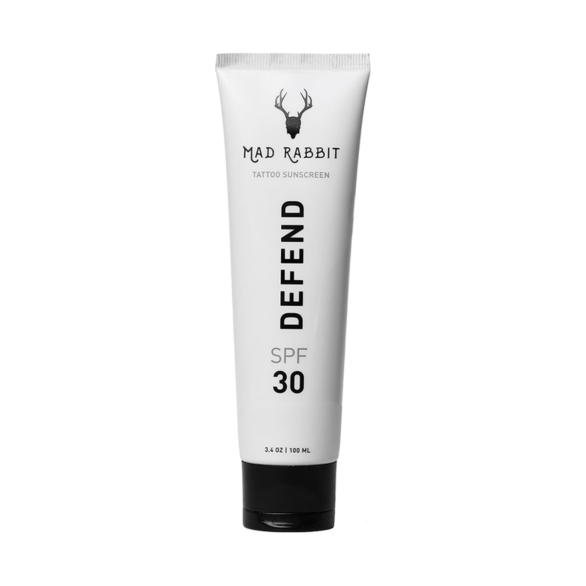 Mad Rabbit Defend: bouteille-pompe 100 ml prête à l'emploi pour tatouages et peau sensible.