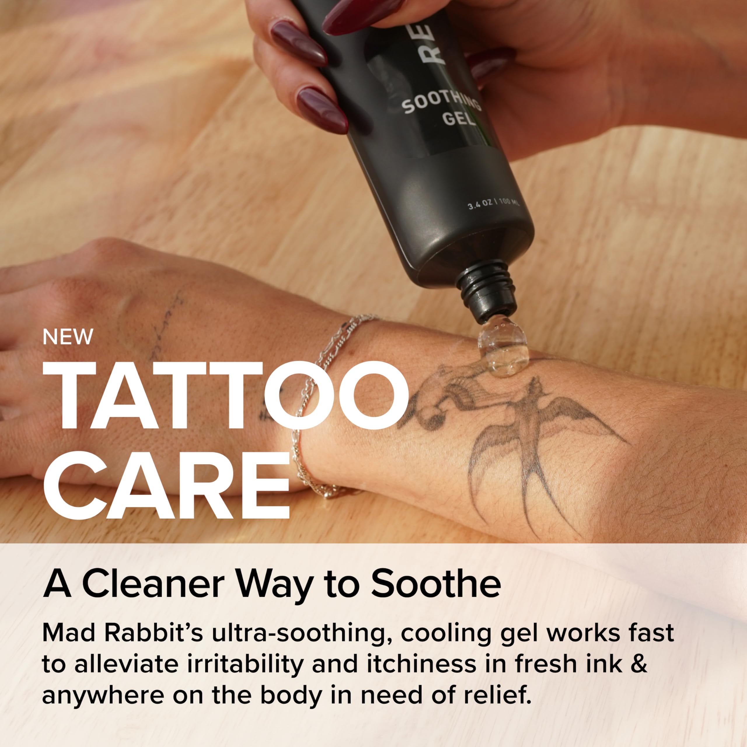Mad Rabbit gel-hydratant-barrière-peau-tatouage – aide potentielle au maintien de l’hydratation.