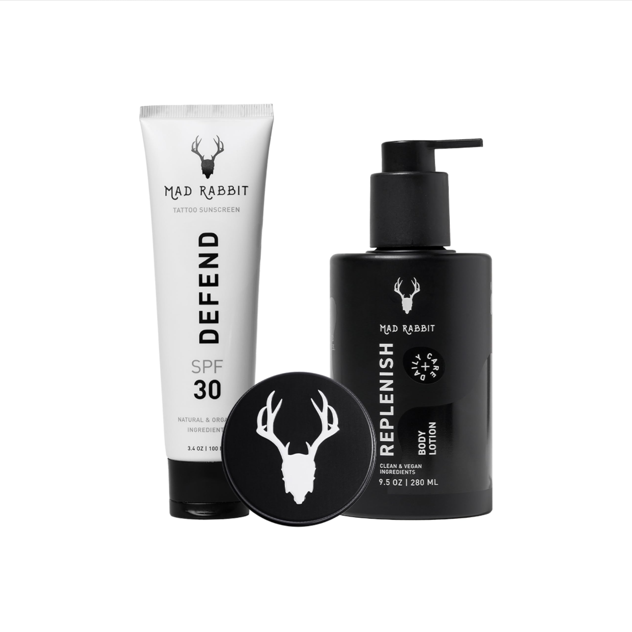 Kit Mad Rabbit soins tatouage préférés pour nourrir et protéger la peau tatouée.
