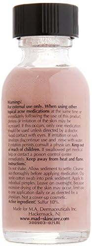 M.A.D Skincare Acne Drying Lotion appliquée sur bouton, effet ciblé