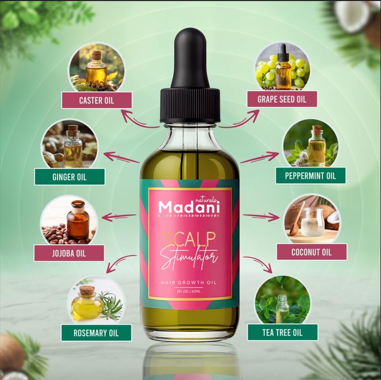 Madani Naturals Ingrédients Nourrissants - mélange de plantes pour cuir chevelu sain