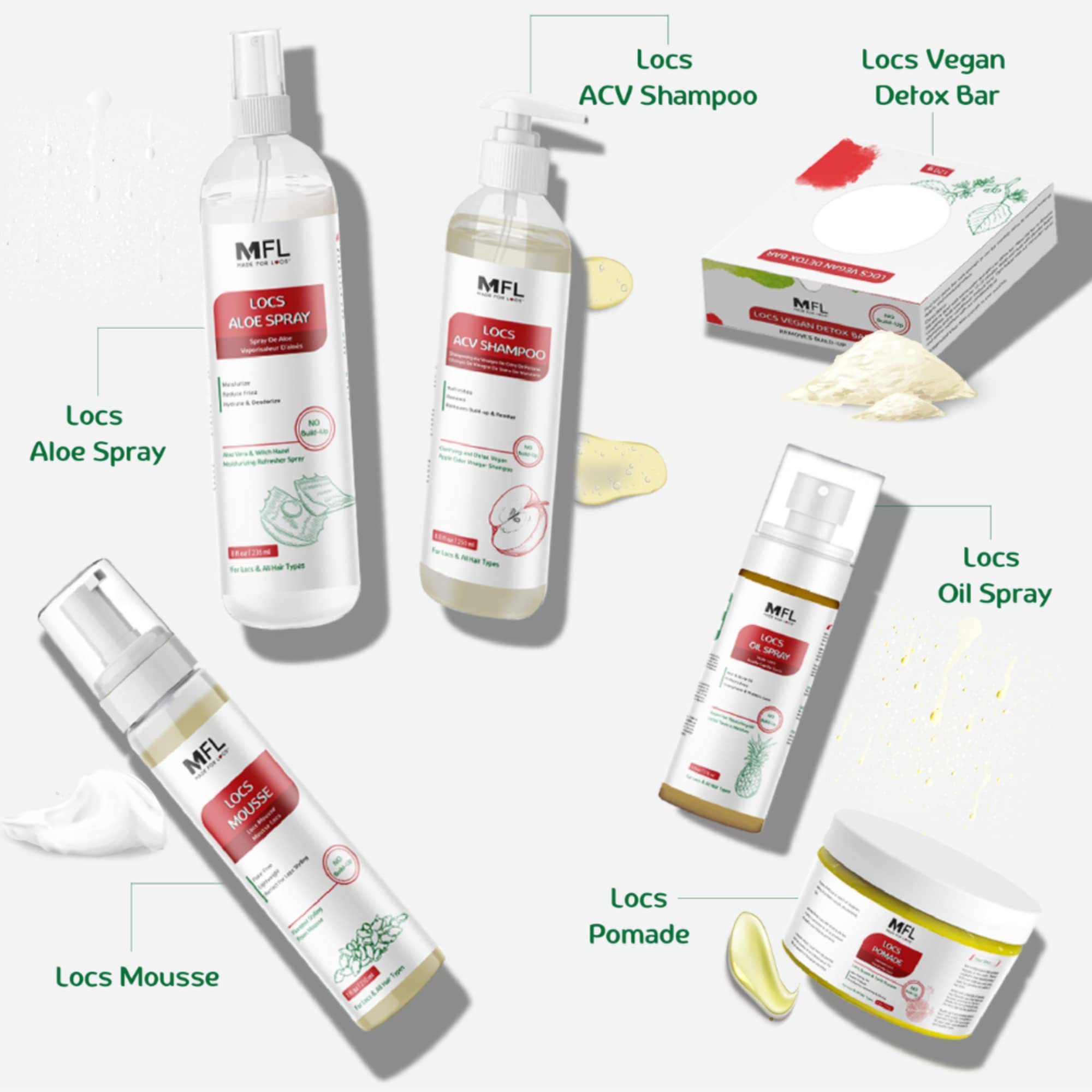 Hydratation équilibrée offerte par Made For Locs Detox Bar pour les locs.