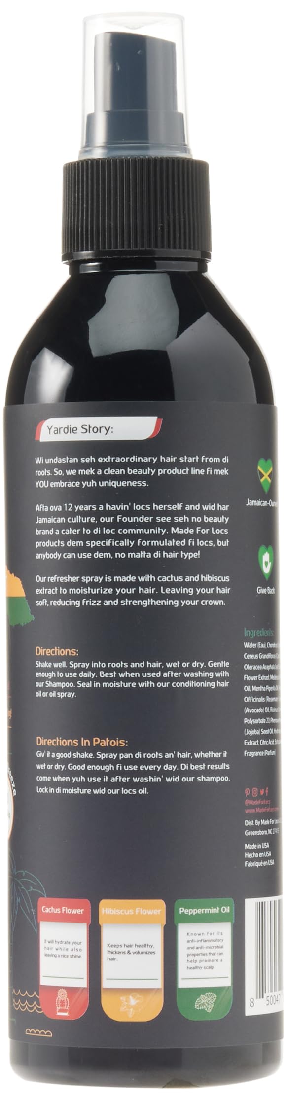 MFL Jamaica Refresher Spray application mains rafraîchissante et pratique.