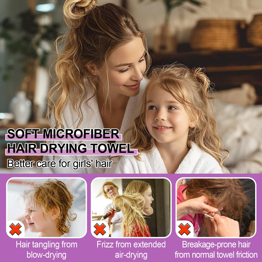 MADHOLLY ensemble deux serviettes cheveux: solution pratique pour familles occupées.
