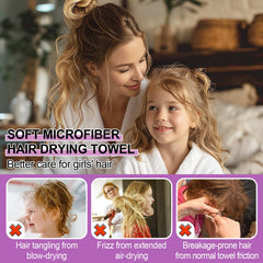 MADHOLLY ensemble deux serviettes cheveux: solution pratique pour familles occupées.