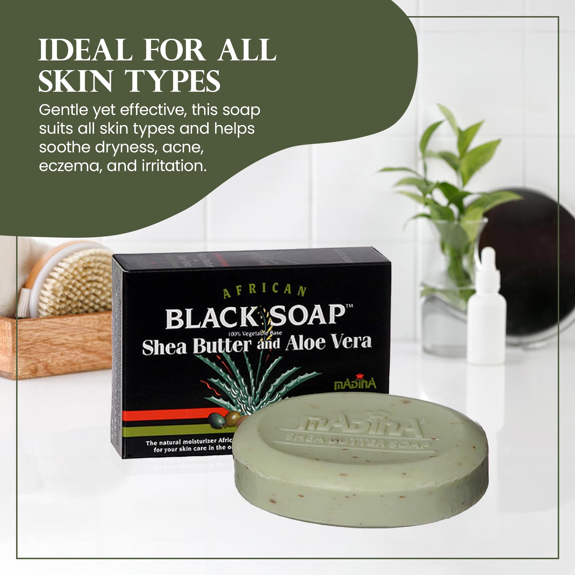 Madina Savon Noir Africain pack-6, pratique et économique.