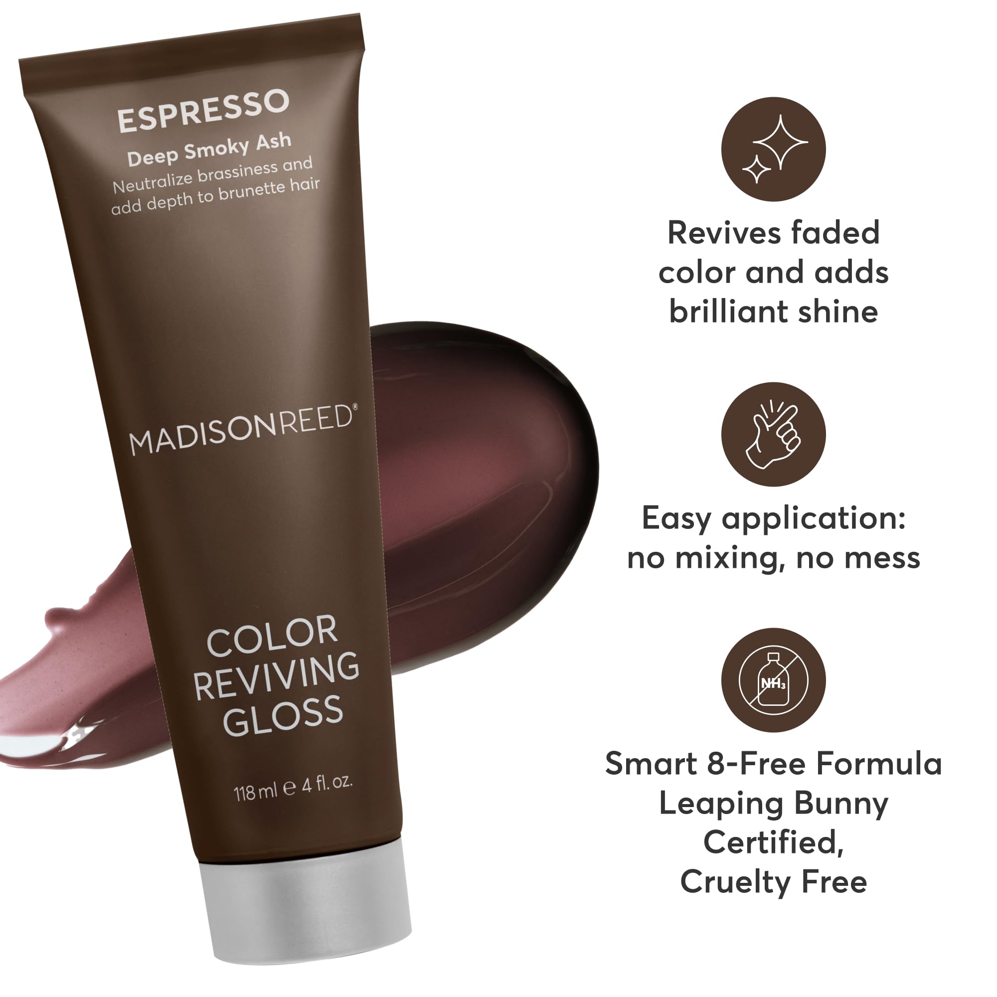 Madison Reed Color Reviving Gloss Espresso, teint brun-foncé — révèle des reflets froids et profonds