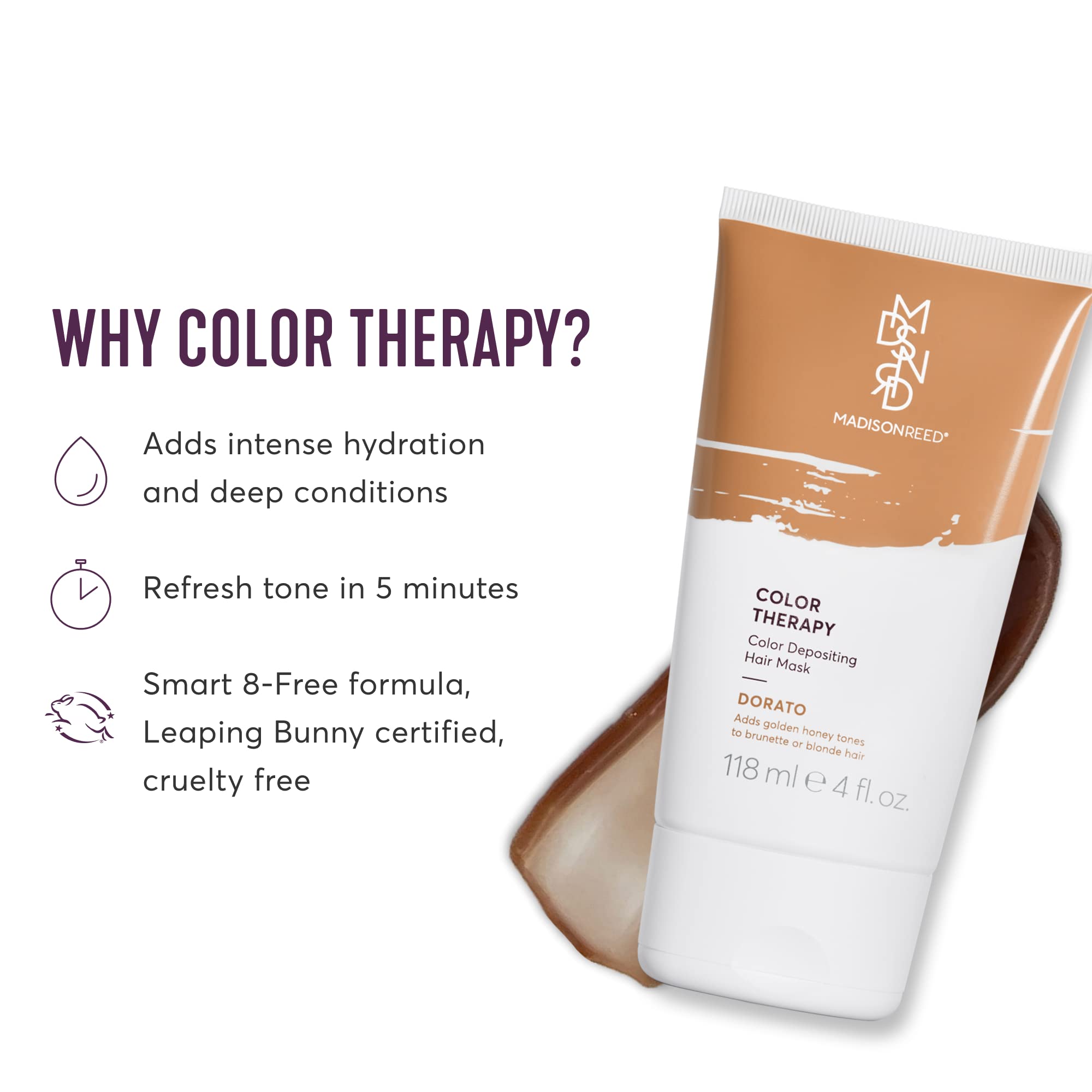 Application en 5 minutes pour rafraîchir la couleur et hydrater les cheveux.