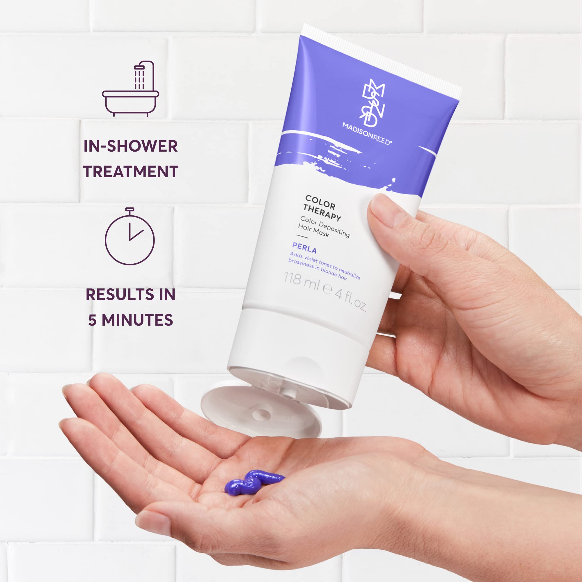 Color Therapy Perla, application rapide en 5 minutes sous la douche.