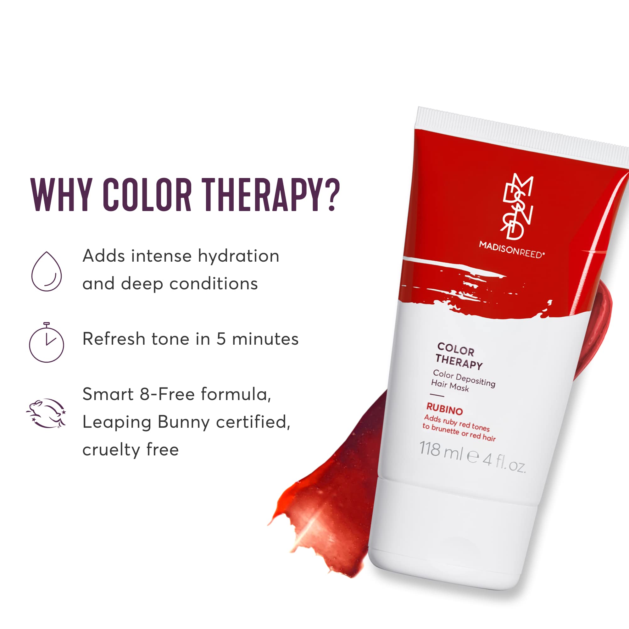 Madison Reed Color Therapy Rubino — bouteille prête à l'emploi pour nourrir et rafraîchir les teintes.