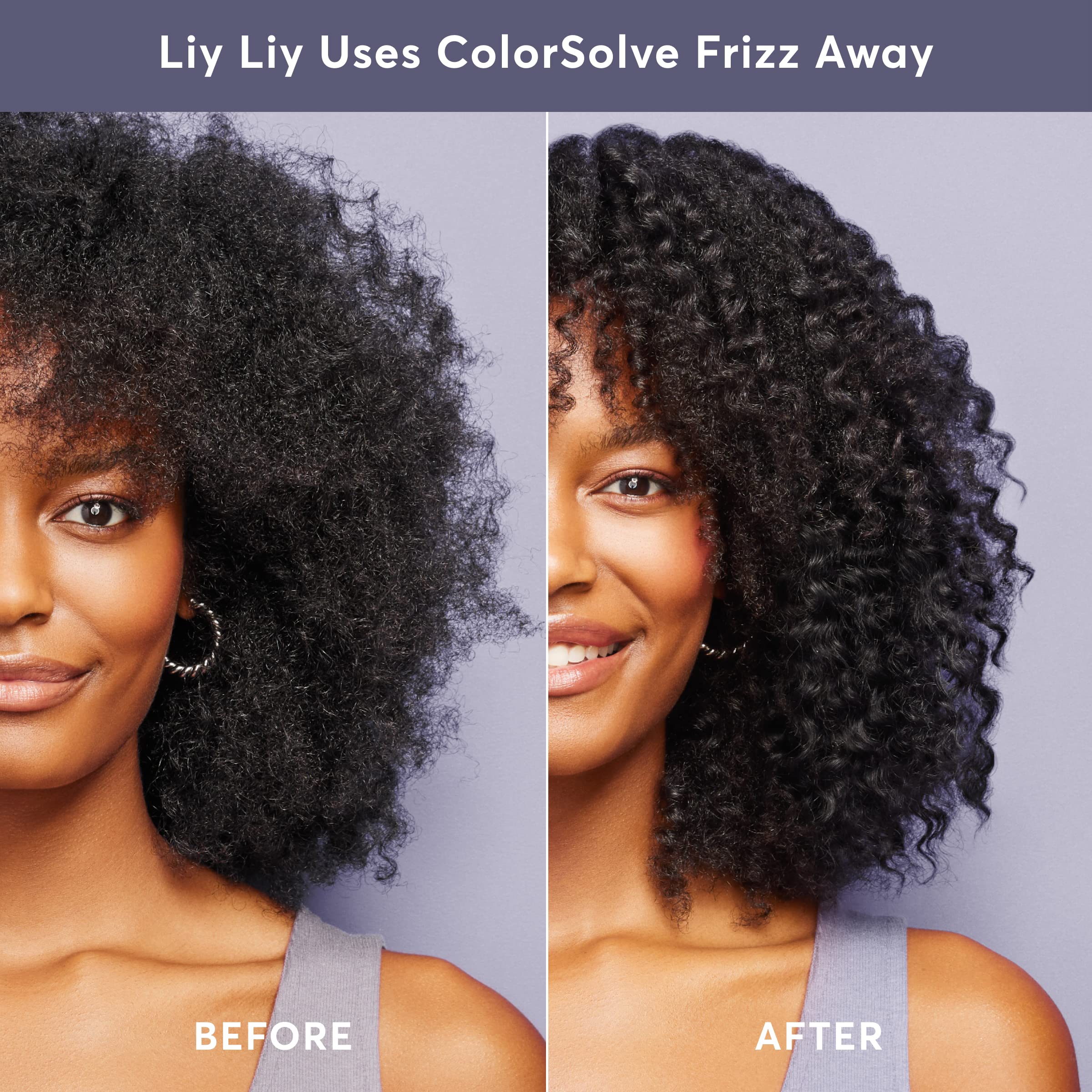 Cheveux lisses après lavage grâce à ColorSolve, coiffage facilité.