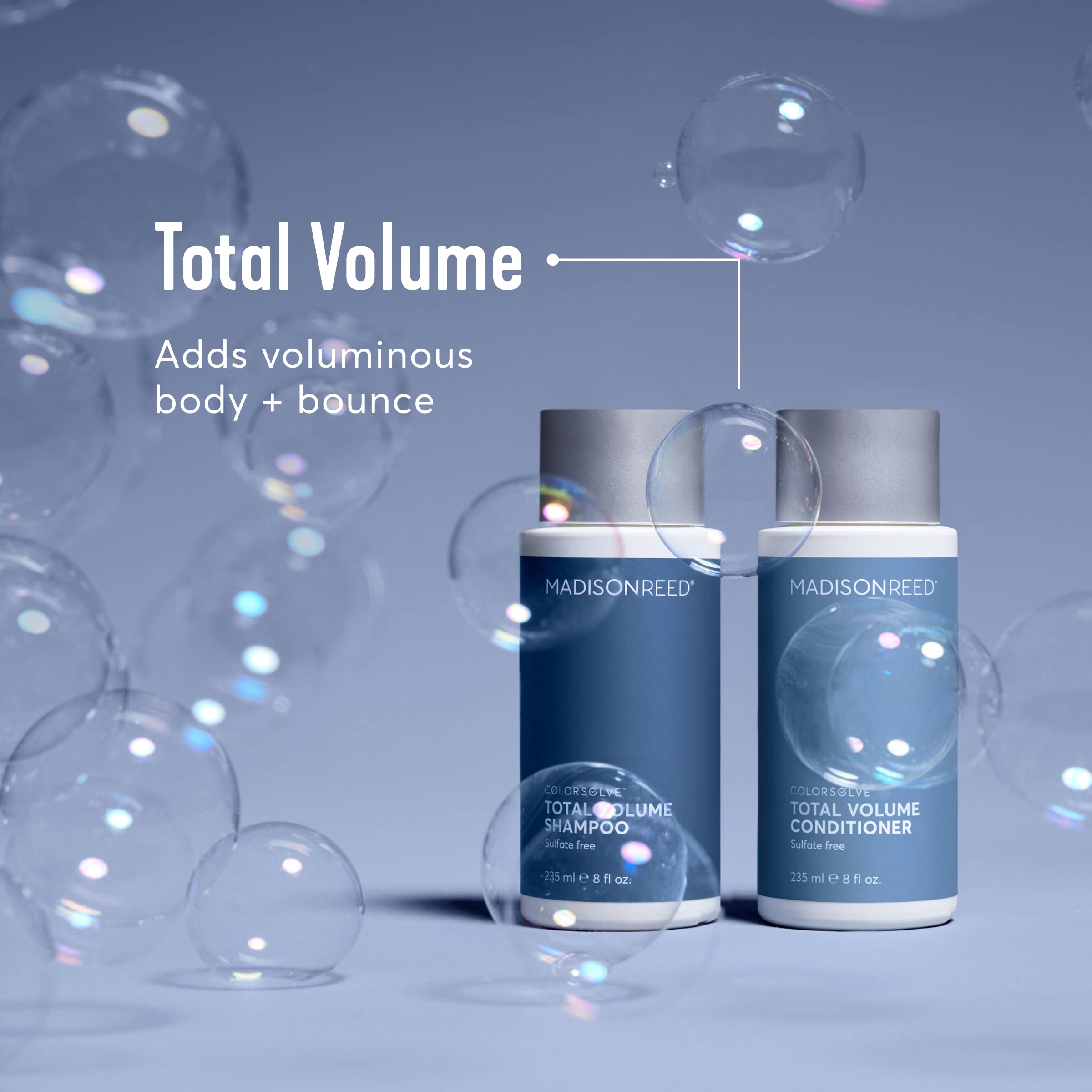 Cheveux fins gagnant en volume et mouvement grâce au ColorSolve Volume.