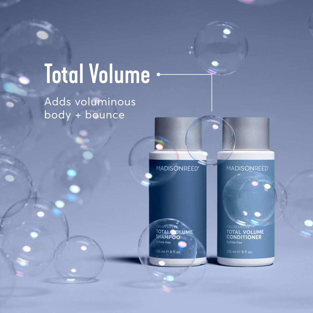 Cheveux fins gagnant en volume et mouvement grâce au ColorSolve Volume.