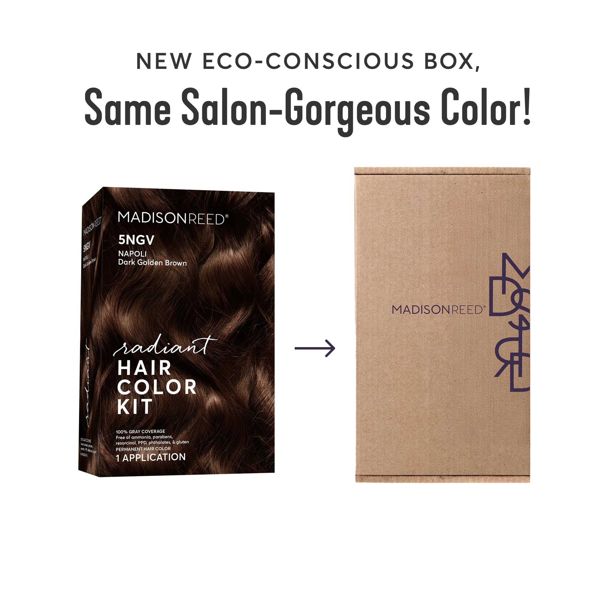 Crème colorante Madison Reed – texture riche et application facile.