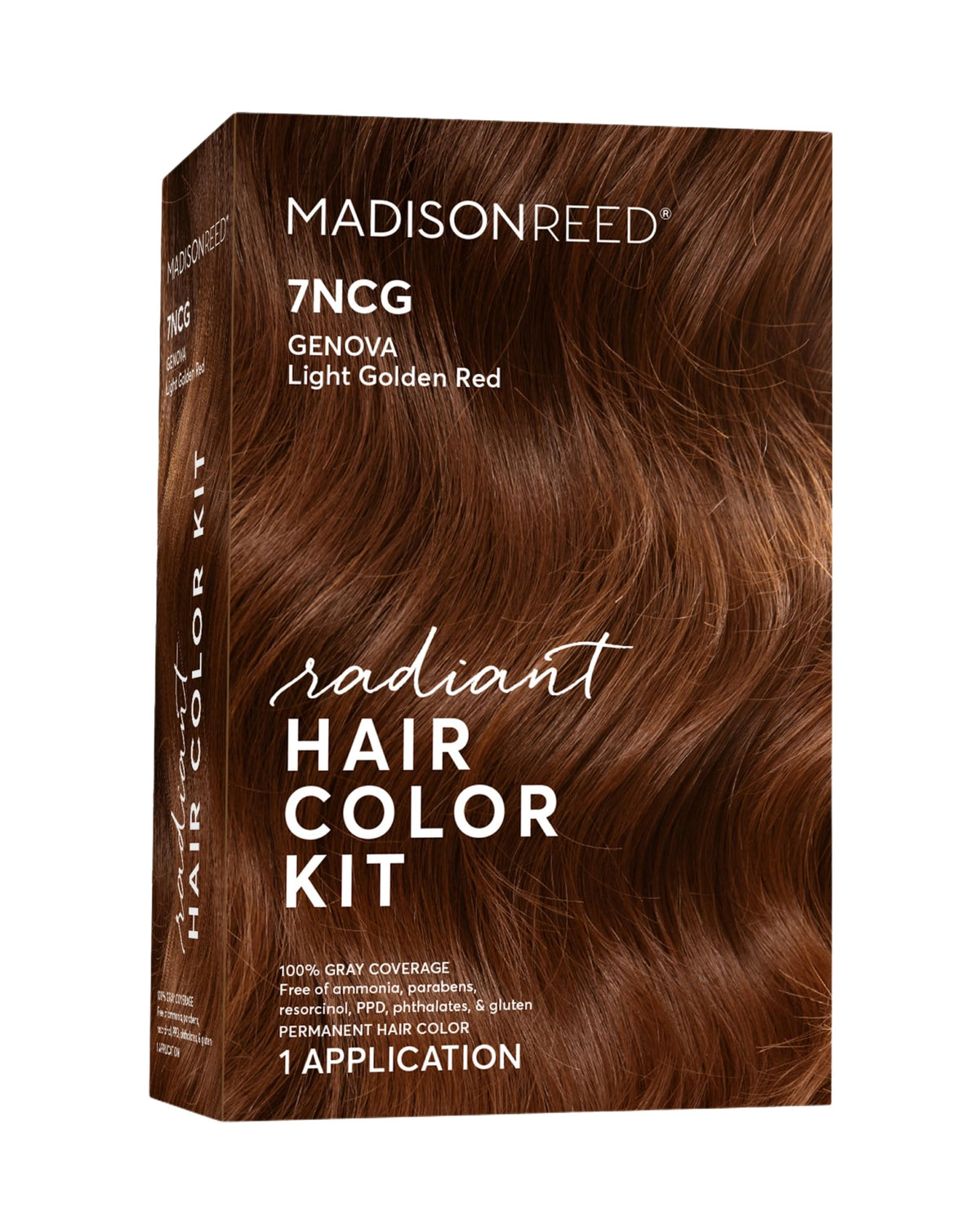 Madison Reed Radiant Color Kit 7NCG — emballage pratique pour coloration à domicile.