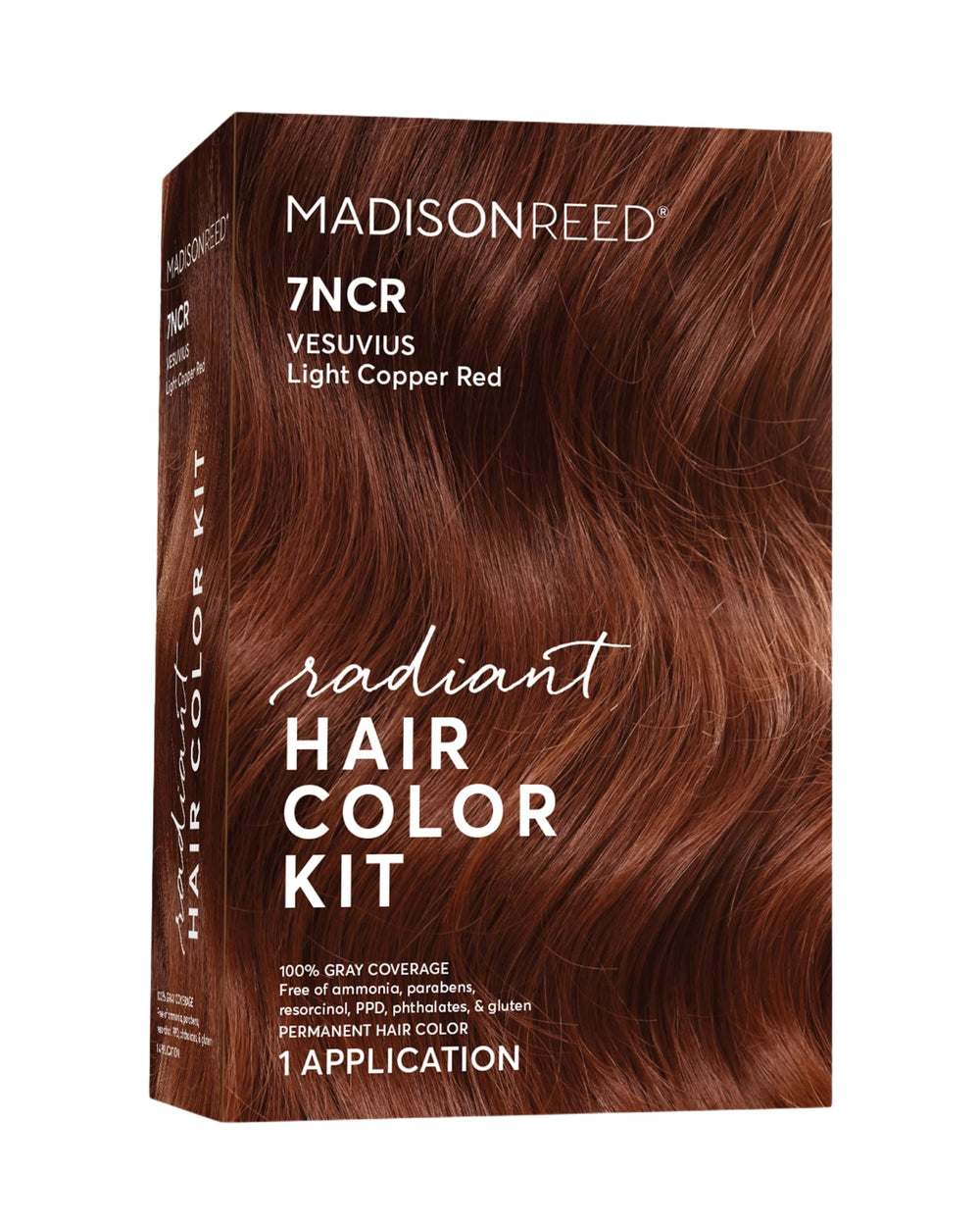 Kit Madison Reed Radiant Color avec crème colorante 7NCR, application précise et durable.
