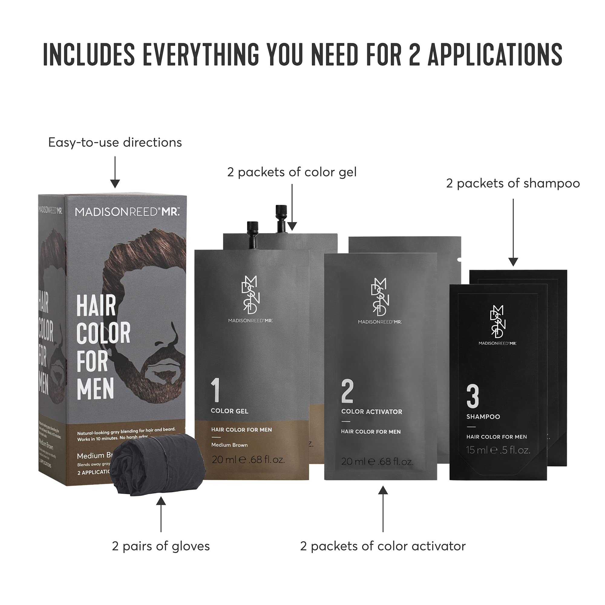 Madison Reed Mr. Homme – activateur colorant, activation simple et homogène.