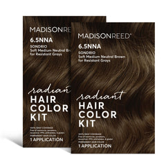 Emballage du kit Madison Reed Radiant Color prêt à l’emploi pour coloration à domicile.