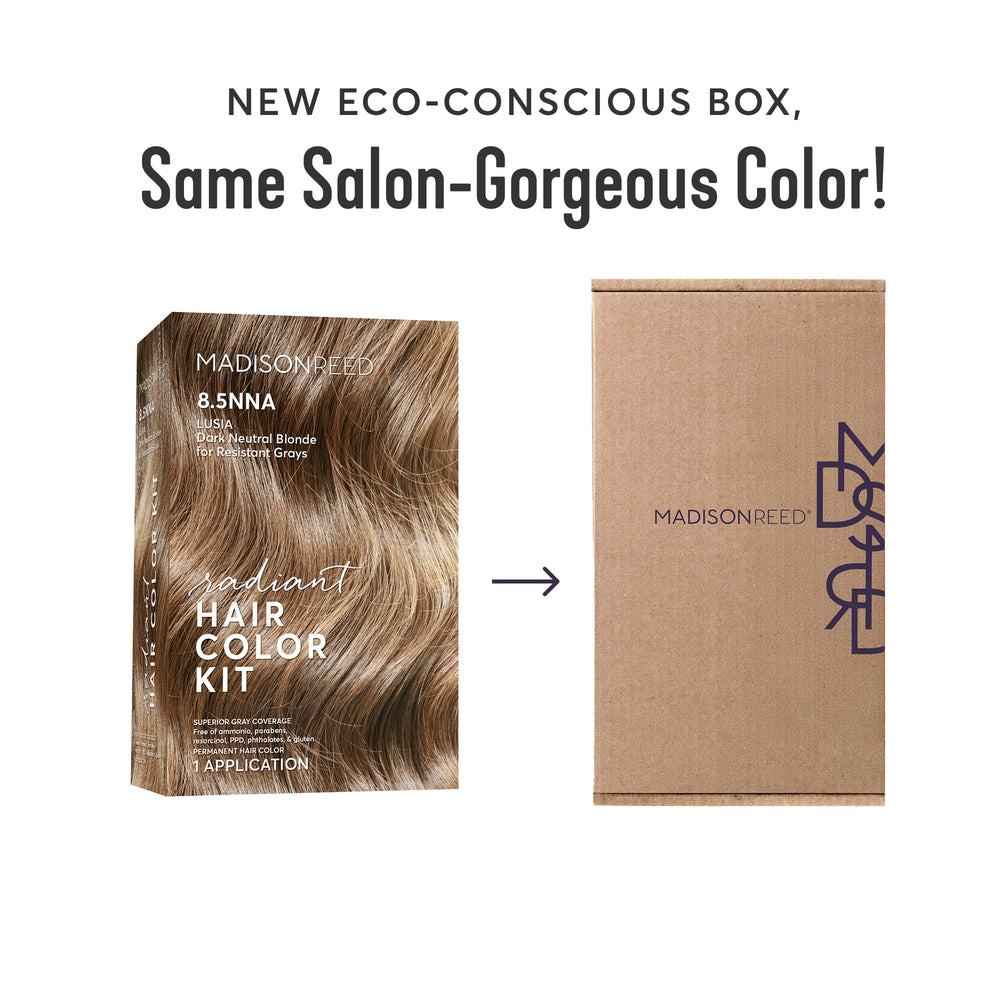 Tube colorant-crème Madison Reed Radiant Color Kit pour couverture précise des gris