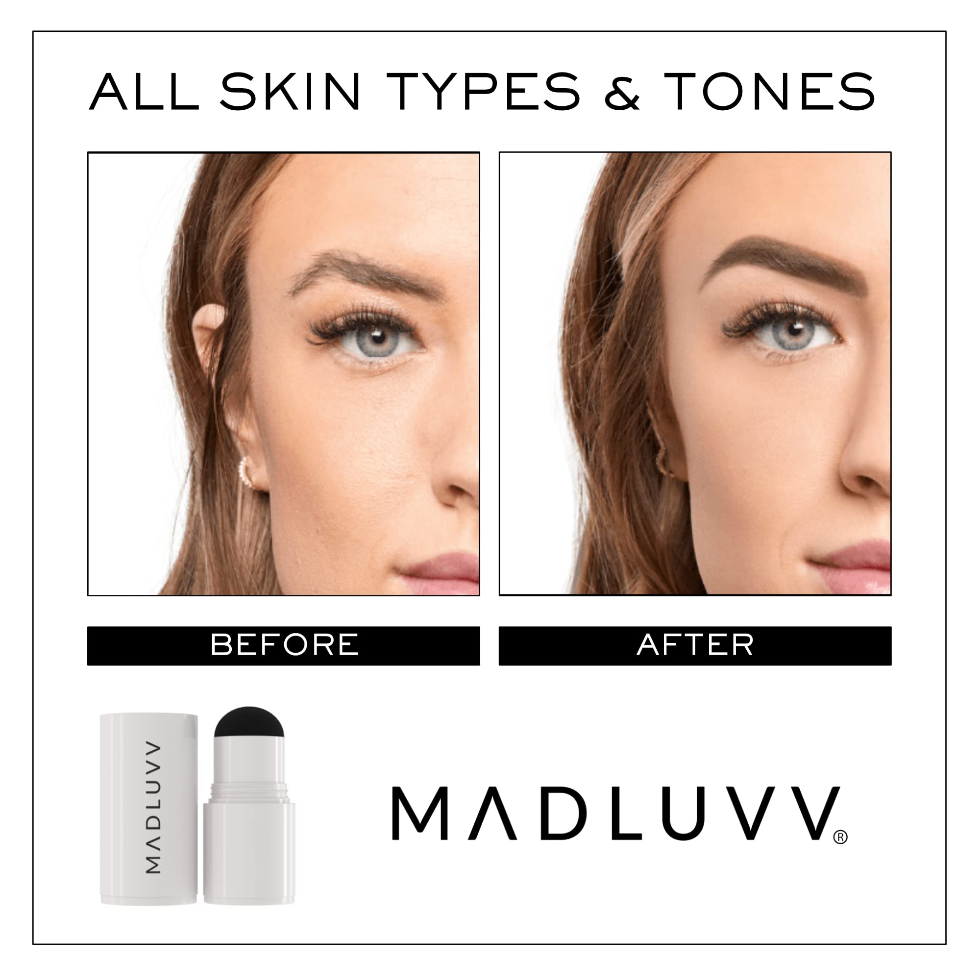 MADLUVV Tampon Sourcils, texture crème-poudre pour application facile